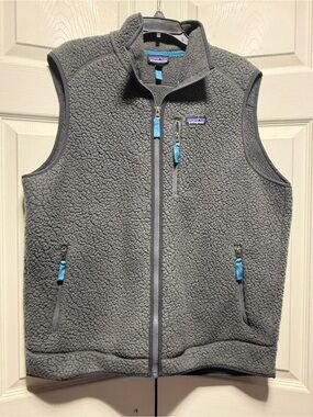 Patagonia Men's Retro Pile Vest gray size XL fill zip preppy outdoor wear